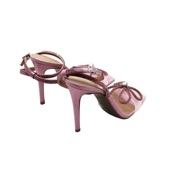 Inc Womens Pink Adjustable Bow Accent Embellished Lively Square Toe Sandals - Picture 5 of 7